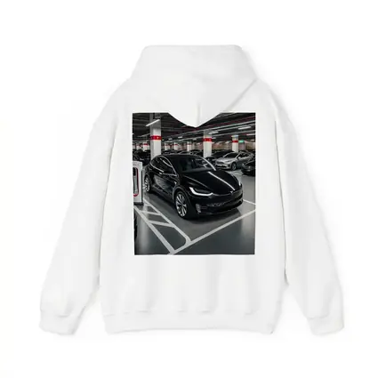 Tesla Model X Black Supercharger Parking Garage
