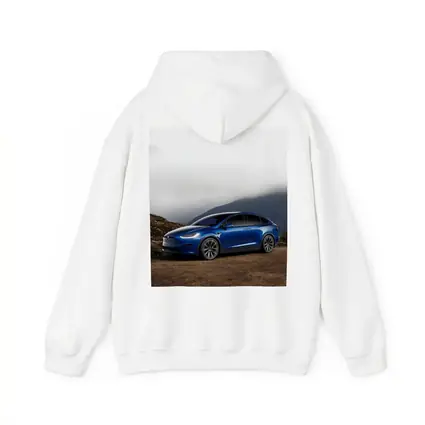 Tesla Model X Blue SUV Mountain Backdrop