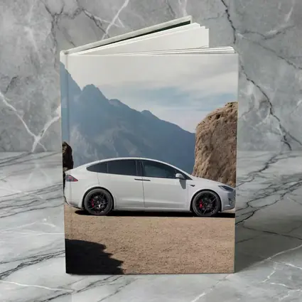 Tesla Model X Silver Rocky Mountain Overlook