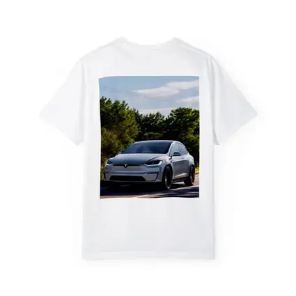 Tesla Model X Driving On Sunny Road
