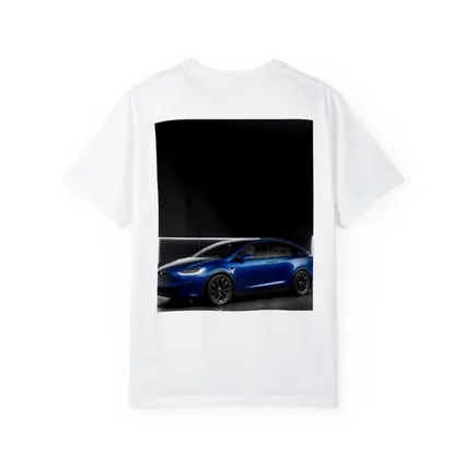 Tesla Model X Blue Dark Studio Background