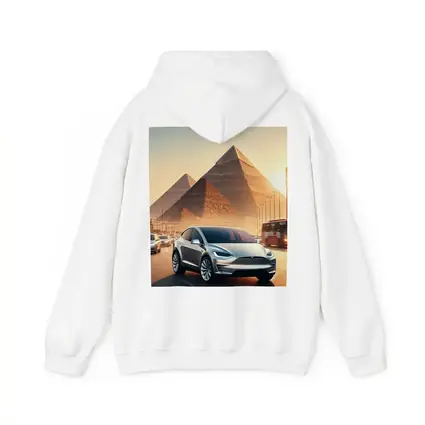 Tesla Model X Cairo Egypt Pyramids Sunset