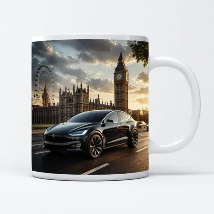 Tesla Model X Black London Big Ben