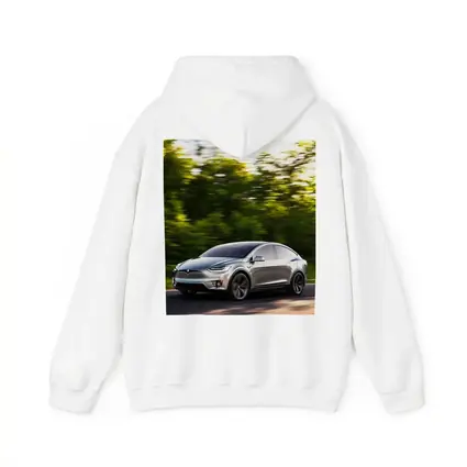 Tesla Model X Speeding Through Green Forest