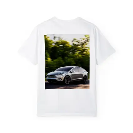 Tesla Model X Speeding Through Green Forest