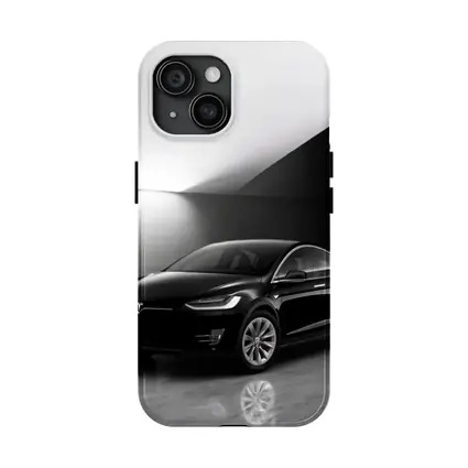 Tesla Model X Black On Marble Floor