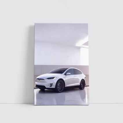 Tesla Model X White Marble Showroom