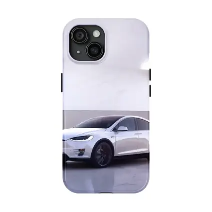 Tesla Model X White Marble Showroom