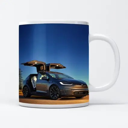 Tesla Model X Falcon Wings Night Sky