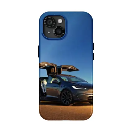 Tesla Model X Falcon Wings Night Sky
