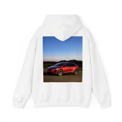 Tesla Model X Red Dusk Road Drive