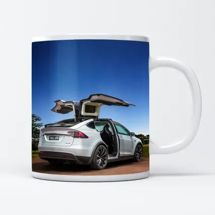 Tesla Model X Falcon Wings Night Sky