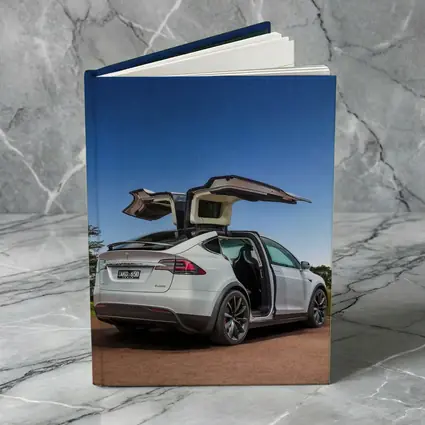 Tesla Model X Falcon Wings Night Sky