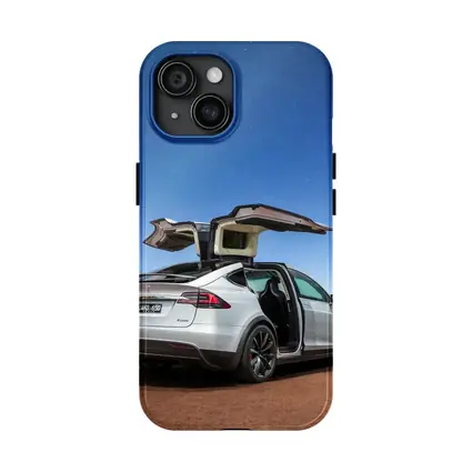 Tesla Model X Falcon Wings Night Sky