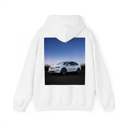 Tesla Model X White Under Night Sky
