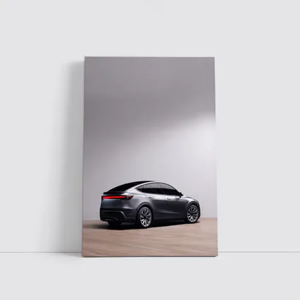 Tesla Model Y Gray Studio Background