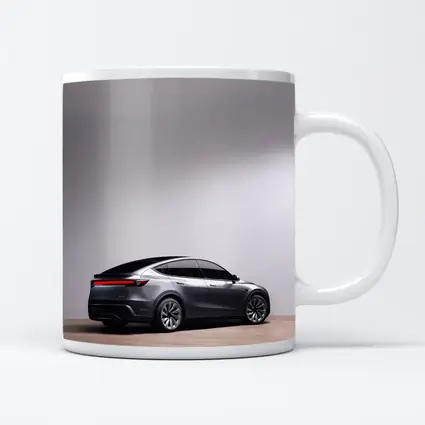Tesla Model Y Gray Studio Background