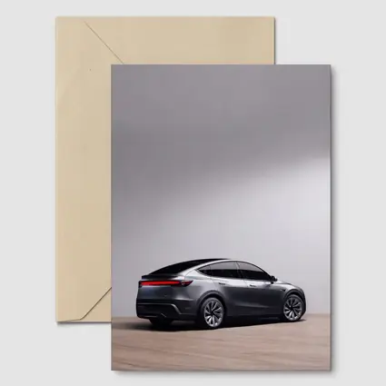 Tesla Model Y Gray Studio Background