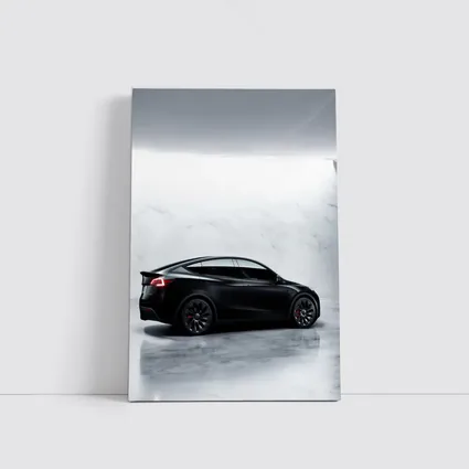 Tesla Model Y Black Matte Marble Studio
