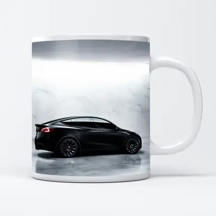 Tesla Model Y Black Matte Marble Studio