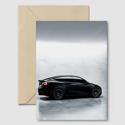 Tesla Model Y Black Matte Marble Studio