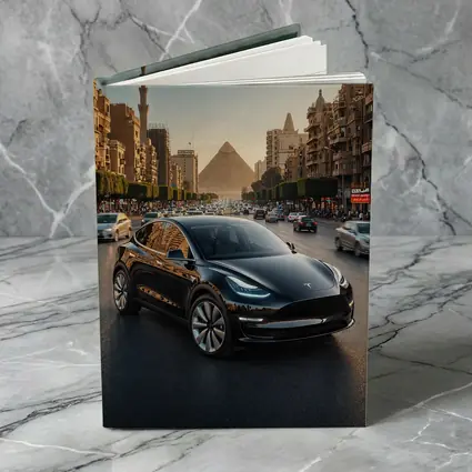 Tesla Model Y Driving Cairo Egypt Streets