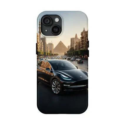 Tesla Model Y Driving Cairo Egypt Streets