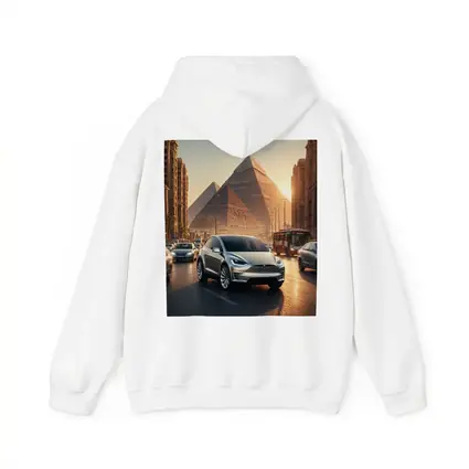 Tesla Model X Driving Near Egyptian Pyramids