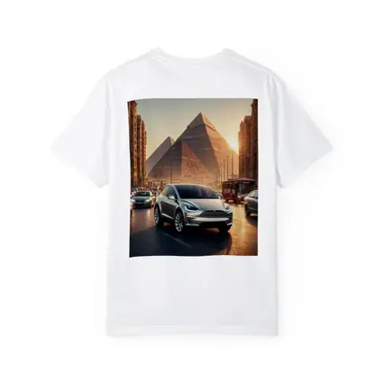 Tesla Model X Driving Near Egyptian Pyramids