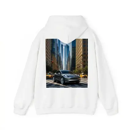 Tesla Model Y Silver New York City Street