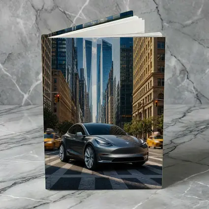 Tesla Model Y Silver New York City Street