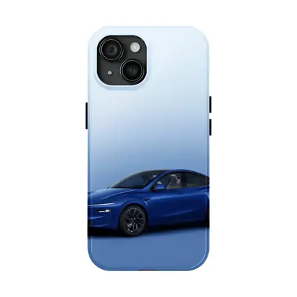 Tesla Model Y Blue Studio Background