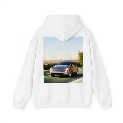 Tesla Model Y Green Highway City Background