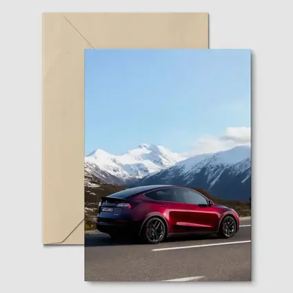 Tesla Model Y Red Mountain Road Drive