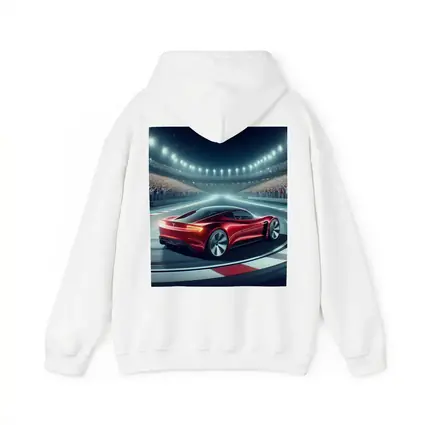 Tesla Roadster Racing On Stadium Track