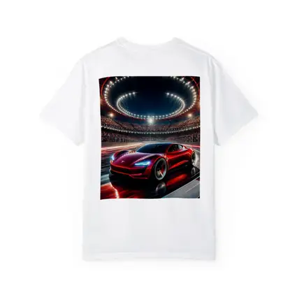 Tesla Roadster Racing Stadium Night Lights