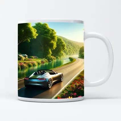 Tesla Roadster Convertible Scenic Country Road Drive