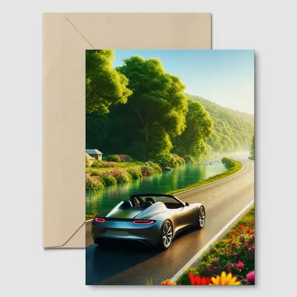 Tesla Roadster Convertible Scenic Country Road Drive