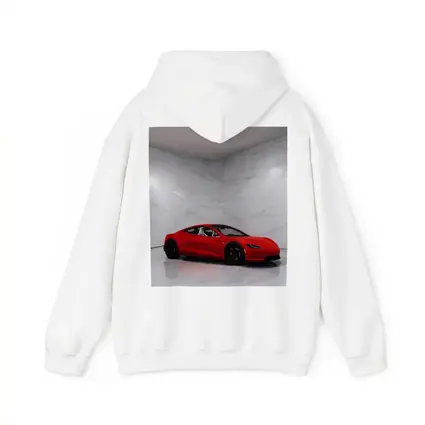Tesla Roadster Red Car Marble Room