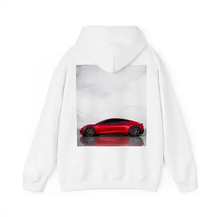Tesla Roadster Red Car Marble Wall
