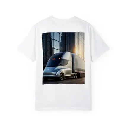 Tesla Semi Truck City Glass Buildings