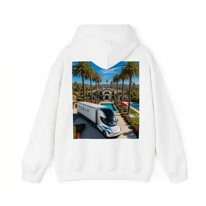 Tesla Semi Truck Luxury Mansion Palm Trees