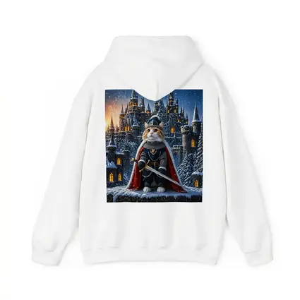 Knight Cat in Armor at Snowy Castle