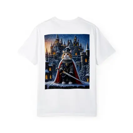 Knight Cat in Armor at Snowy Castle