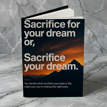 Sacrifice Your Dream Motivational Mountain Sunset