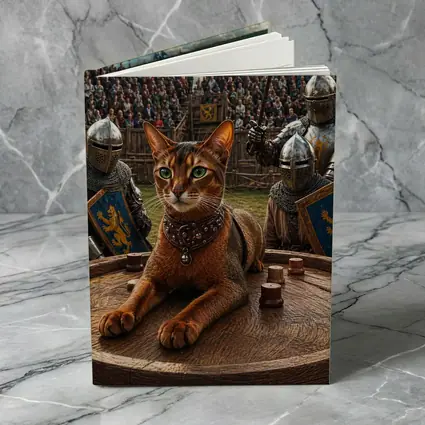 Abyssinian Cat Medieval Knight Tournament Scene