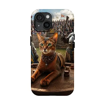 Abyssinian Cat Medieval Knight Tournament Scene