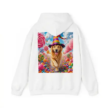 Golden Retriever Witch Hat Candy Land Fantasy