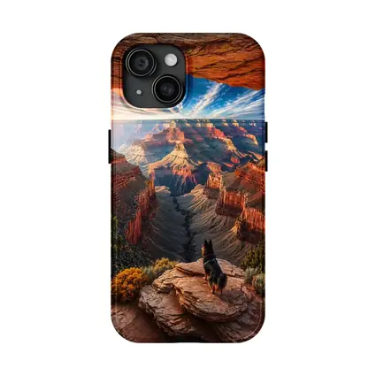 German Shepherd Grand Canyon Sunset View