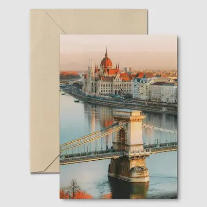 Budapest Chain Bridge Parliament Golden Sunset